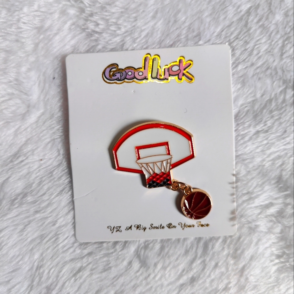 NWT Basketball & Net Pin - Picture 1 of 2